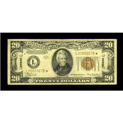 Fr. 2305* $20 1934A Hawaii Federal Reserve Note. Fine.T