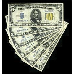 Fr. 2307 $5 1934A North Africa Silver Certificates. Lat