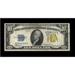 Fr. 2308 $10 1934 North Africa Silver Certificate. Fine