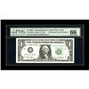 Image 1 : Fr. 1926-B $1 2001 Federal Reserve Note. PMG Gem Uncirc