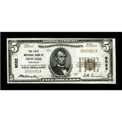 Newark, AR - $5 1929 Ty. 1 The First NB Ch. # 9022An at