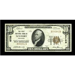 Newport, AR - $10 1929 Ty. 1 The First NB Ch. # 6758Thi