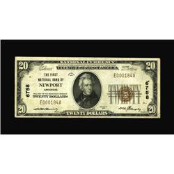 Newport, AR - $20 1929 Ty. 1 The First NB Ch. # 6758Thi
