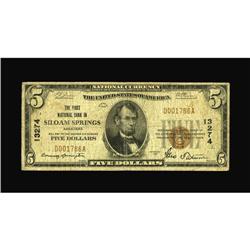 Siloam Springs, AR - $5 1929 Ty. 1 The First NB Ch. # 1