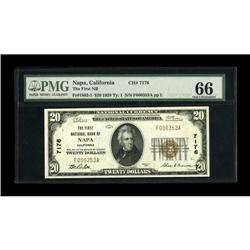 Napa, CA - $20 1929 Ty. 1 The First NB Ch. # 7176Spacio