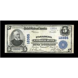 Pasadena, CA - $5 1902 Plain Back Fr. 609 Pasadena NB C