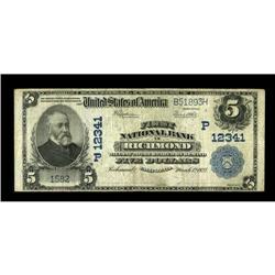 Richmond, CA - $5 1902 Plain Back Fr. 609 The First NB