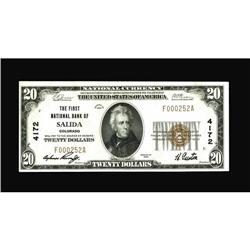Salida, CO - $20 1929 Ty. 1 The First NB Ch. # 4172One