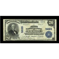 Amboy, IL - $20 1902 Plain Back Fr. 658 The First NB Ch