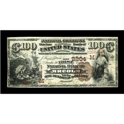 Arcola, IL - $100 1882 Brown Back Fr. 527 The First NB