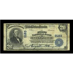 Arenzville, IL - $20 1902 Plain Back Fr. 652 The First