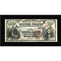 Beardstown, IL - $20 1882 Brown Back Fr. 496 The First