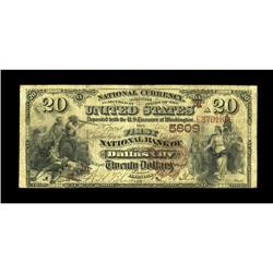 Dallas City, IL - $20 1882 Brown Back Fr. 504 The First