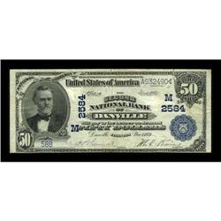 Danville, IL - $50 1902 Plain Back Fr. 684 The Second N