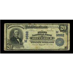 Dieterich, IL - $20 1902 Plain Back Fr. 653 The First N