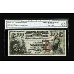 Elgin, IL - $100 1882 Brown Back Fr. 526 The First NB C