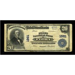 Flora, IL - $20 1902 Plain Back Fr. 654 The First NB Ch