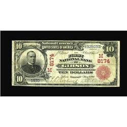 Gibson, IL - $10 1902 Red Seal Fr. 614 The First NB Ch.