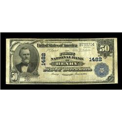 Henry, IL - $50 1902 Date Back Fr. 667 The First NB Ch.