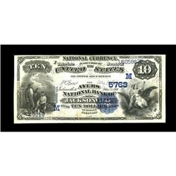 Jacksonville, IL - $10 1882 Value Back Fr. 577 The Ayer