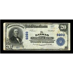 Kansas, IL - $20 1902 Plain Back Fr. 652 The Kansas NB