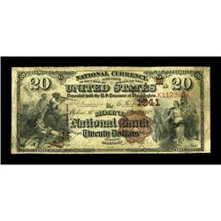 Moline, IL - $20 1882 Brown Back Fr. 499 The Moline NB
