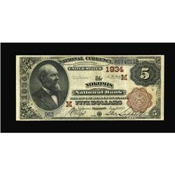 Nokomis, IL - $5 1882 Brown Back Fr. 472 The Nokomis NB