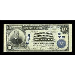 White Hall, IL - $10 1902 Plain Back Fr. 624 Peoples-Fi