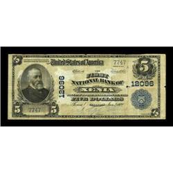 Xenia, IL - $5 1902 Plain Back Fr. 608 The First NB Ch.