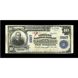 Franklin, IN - $10 1902 Plain Back Fr. 626 The Citizens