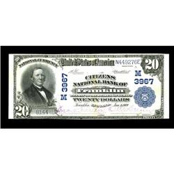 Franklin, IN - $20 1902 Plain Back Fr. 652 The Citizens