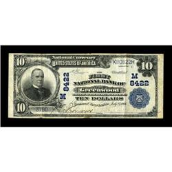 Greenwood, IN - $10 1902 Plain Back Fr. 626 The First N