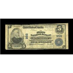 Jeffersonville, IN - $5 1902 Plain Back Fr. 598 The Fir