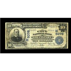 Logansport, IN - $10 1902 Plain Back Fr. 632 The City N