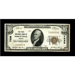 Poseyville, IN - $10 1929 Ty. 1 The First NB Ch. # 7036