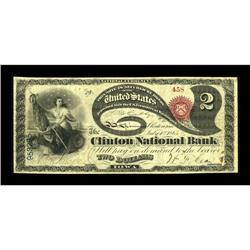 Clinton, IA - $2 Original Fr. 387 The Clinton NB Ch. #