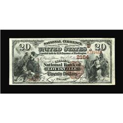 Louisville, KY - $20 1882 Brown Back Fr. 501 The Citize