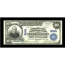 Louisville, KY - $10 1902 Plain Back The Citizens Union