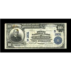 Nicholasville, KY - $10 1902 Plain Back Fr. 627 The Fir