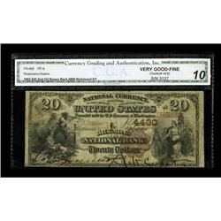 Richmond, KY - $20 1882 Brown Back Fr. 498 The Richmond