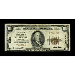Baltimore, MD - $100 1929 Ty. 1 The Western NB Ch. # 13
