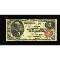 Springfield, MA - $5 1882 Brown Back Fr. 466 The First