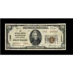 Wareham, MA - $20 1929 Ty. 2 The NB of Wareham Ch. # 14
