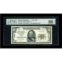 Detroit, MI - $50 1929 Ty. 1 Guardian NB of Commerce Ch