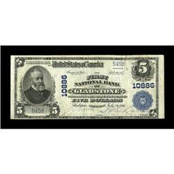 Gladstone, MI - $5 1902 Plain Back Fr. 606 The First NB