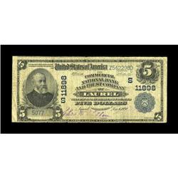 Laurel, MS - $5 1902 Plain Back Fr. 607 The Commercial