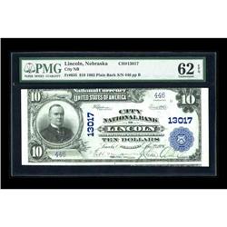 Lincoln, NE - $10 1902 Plain Back Fr. 635 City NB Ch. #