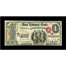 Portsmouth, NH - $1 Original Fr. 380 The FNB Ch # 19