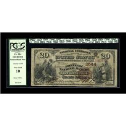 East Liverpool, OH - $20 1882 Brown Back Fr. 504 The Po