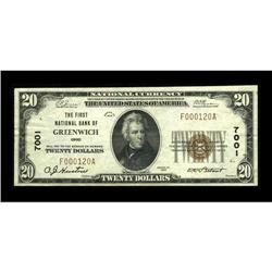 Greenwich, OH - $20 1929 Ty. 1 The First NB Ch. # 7001